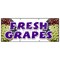 Signmission FRESH GRAPES BANNER SIGN organic picked white purple red green local B-96 Fresh Grapes - alternate 1